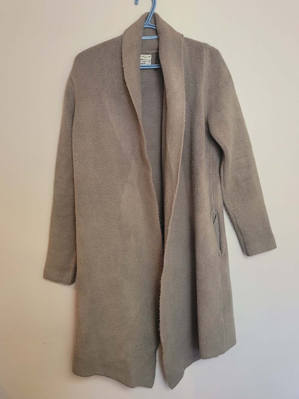Pink MARTINI Cozy Taupe Open-Front Women's Coat